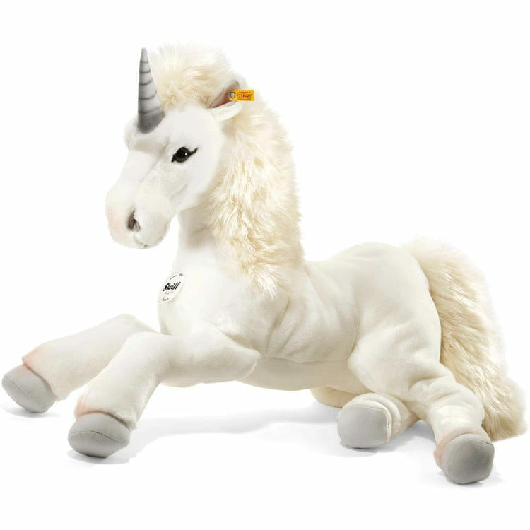 Steiff North America, Inc. Plush Starly dangling unicorn, white, 27 Inches