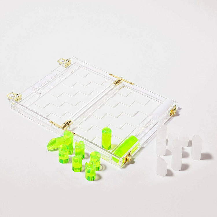 Sunnylife Outdoor Mini Lucite Chess & Checkers Limited Edition Neon