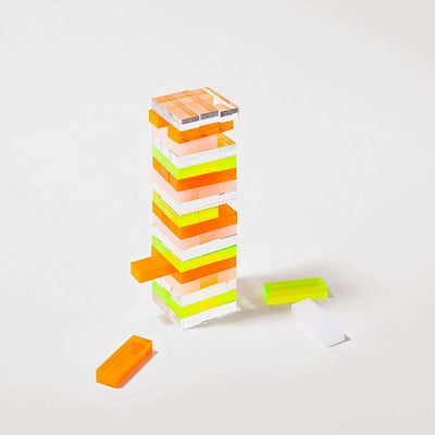 Sunnylife Outdoor Mini Lucite Jumbling Tower Limited Edition Neon