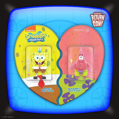Super 7 Collectibles SpongeBob SquarePants ReAction Figures - SpongeBob and Patrick BFF 2-Pack