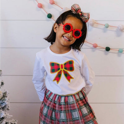 Sweet Wink Trend Accessories Long Sleeve Christmas Plaid Shirt - 5/6 Years