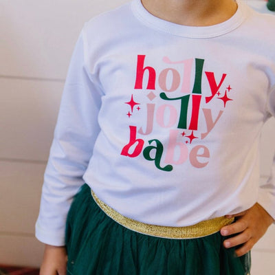 Sweet Wink Trend Accessories Long Sleeve Holly Jolly Babe Shirt - 2T