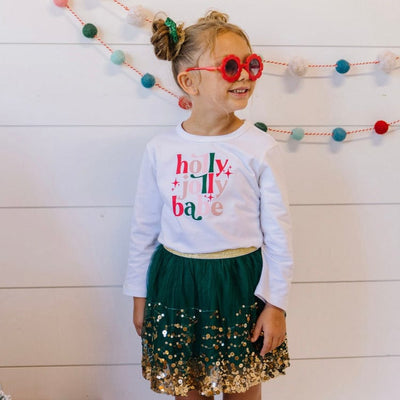 Sweet Wink Trend Accessories Long Sleeve Holly Jolly Babe Shirt - 4T