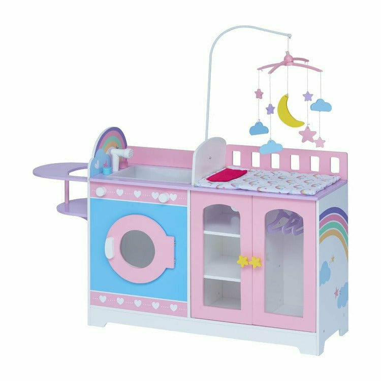 Teamson Kids Dolls 6 in 1 Baby Doll Changing Station with Storage