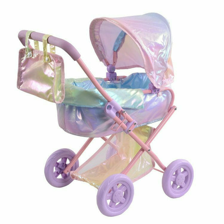 Teamson Kids Dolls Magical Dreamland Baby Doll Stroller & Carrier Iridescent