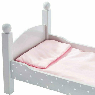 Teamson Kids Dolls Polka Dots Princess Double Bunk Bed for 18" Dolls - Gray