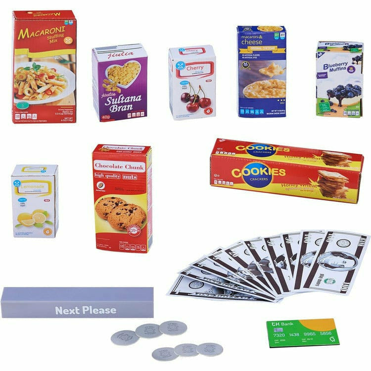 Teamson Kids Preschool Cashier Austin Play Market Stand - Green / Wood