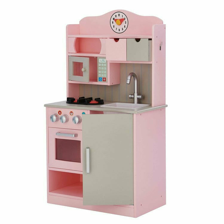 Teamson Kids Preschool Little Chef Florence Classic Play Kitchen - Pink / Grey