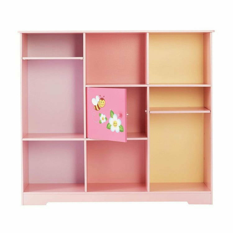 Teamson Kids Room Decor Magic Garden Adjustable Cube Bookshelf