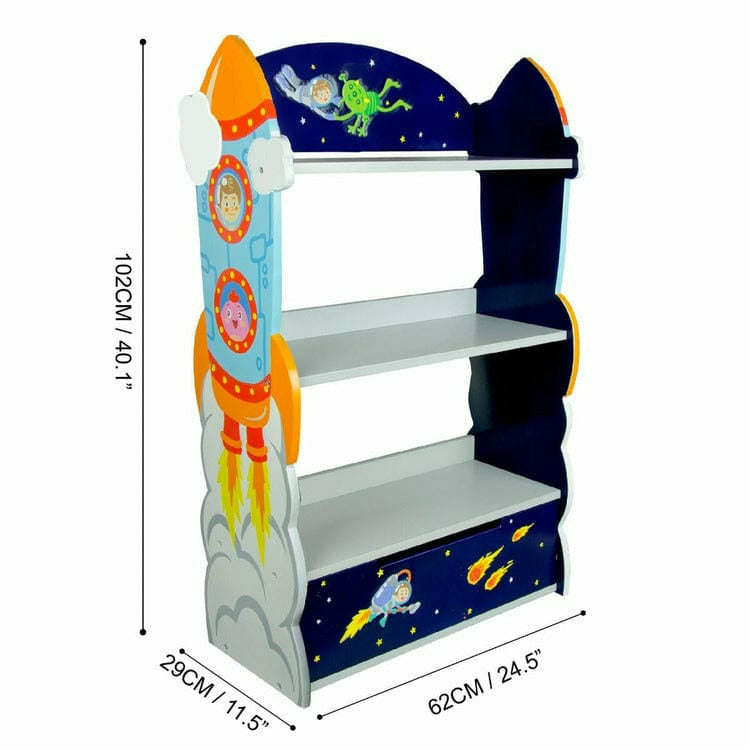 Teamson Kids Room Decor Outer Space Bookshelf