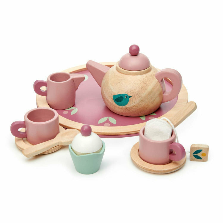Tender Leaf Toys Preschool Mini Chef Wooden Birdie Tea Set