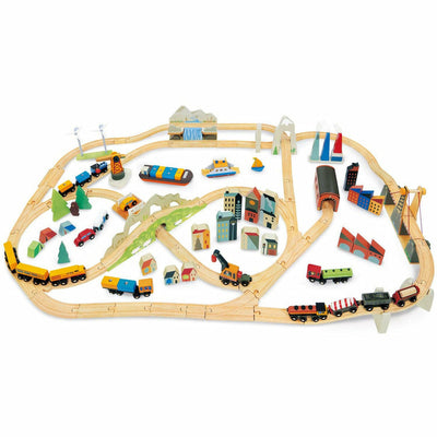 Tender Leaf Toys Preschool Mountain View Train Set