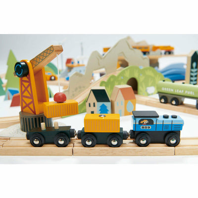 Tender Leaf Toys Preschool Mountain View Train Set