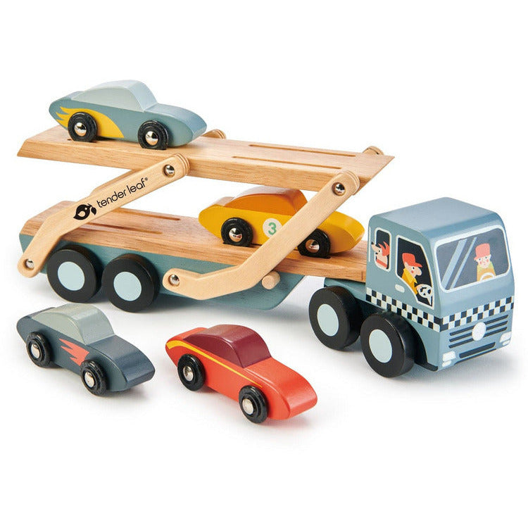 Tender Leaf Toys Preschool Wooden Car Transporter