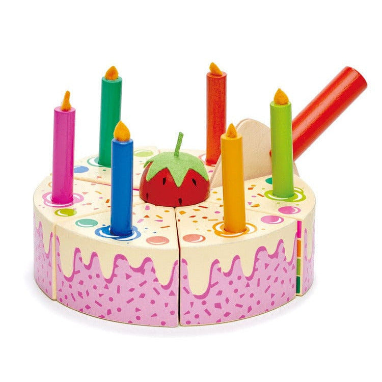 Tender Leaf Toys Preschool Wooden Rainbow Birthday Cake Set