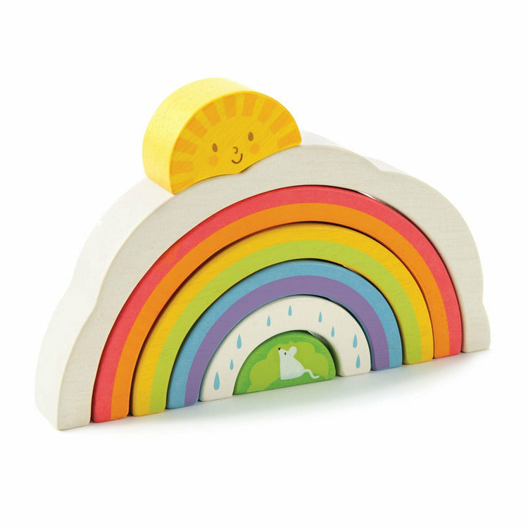 Tender Leaf Toys Preschool Wooden Rainbow Tunnel