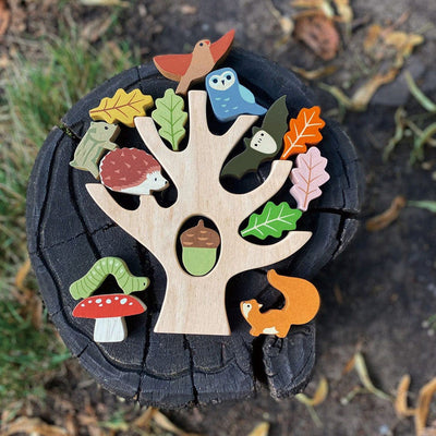 Tender Leaf Toys Preschool Wooden Stacking Forest