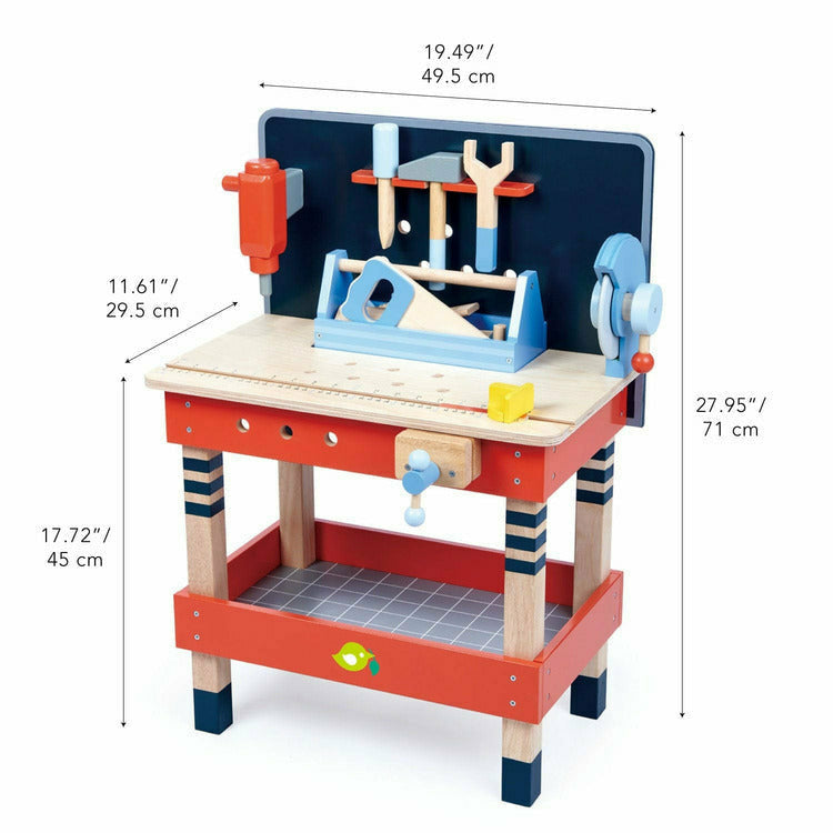 Tender Leaf Toys Room Decor Wooden Tool Bench