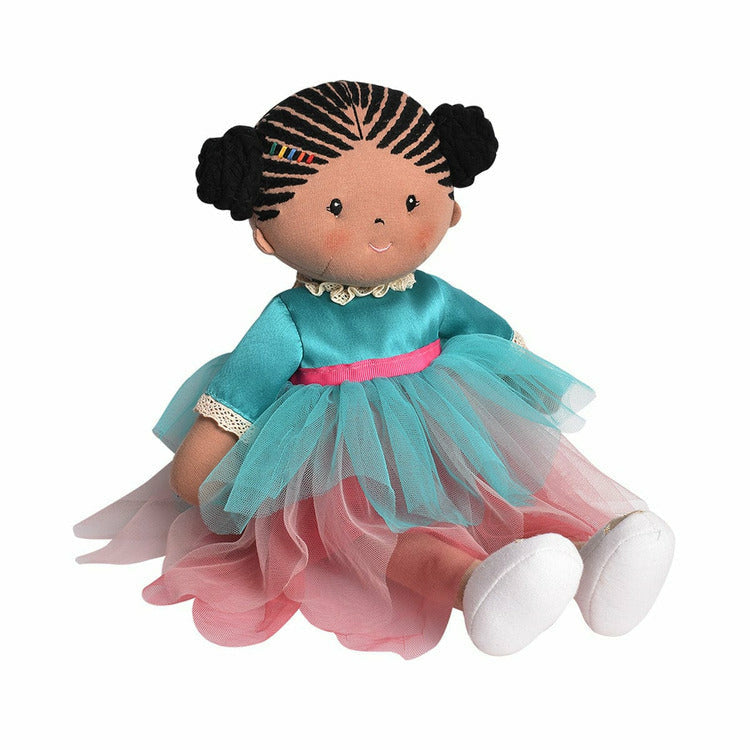 Tikiri Toys Dolls Kessie Dark Skin Doll with Two Dress Set