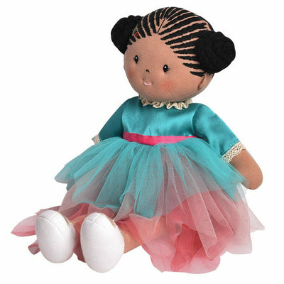 Tikiri Toys Dolls Kessie Dark Skin Doll with Two Dress Set