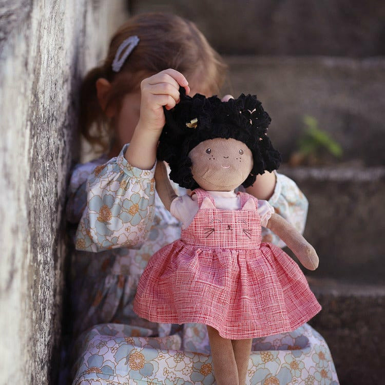 Tikiri Toys Dolls Madison Doll Black Hair in Red Dress