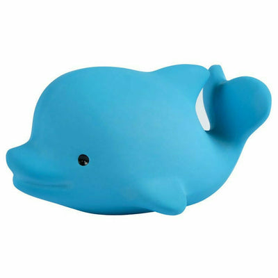 Tikiri Toys Infants Dolphin Organic Natural Rubber Rattle, Teether & Bath Toy