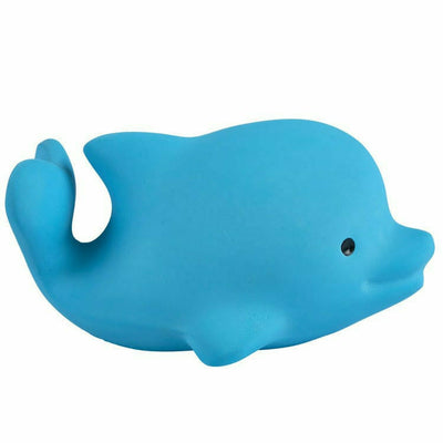 Tikiri Toys Infants Dolphin Organic Natural Rubber Rattle, Teether & Bath Toy