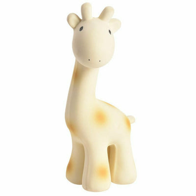 Tikiri Toys Infants Giraffe Organic Natural Rubber Rattle, Teether & Bath Toy