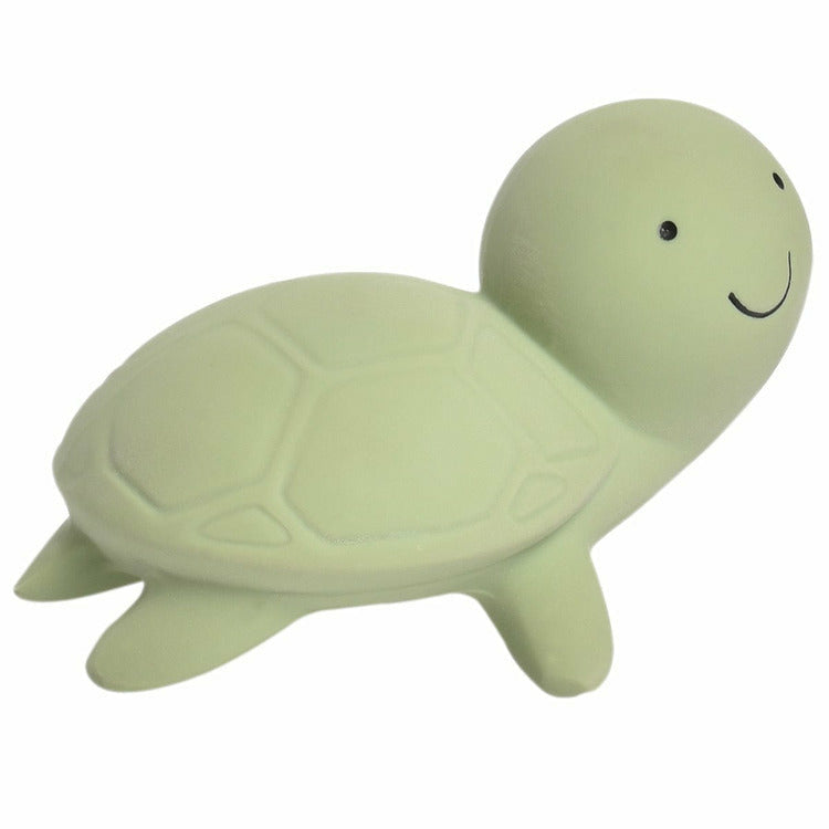 Tikiri Toys Infants Turtle Organic Natural Rubber Rattle, Teether & Bath Toy