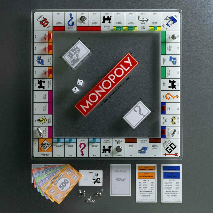 WS Game Company Games Monopoly Glass Edition