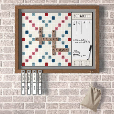 WS Game Company Games Scrabble Deluxe Vintage 2-in-1 Wall Edition