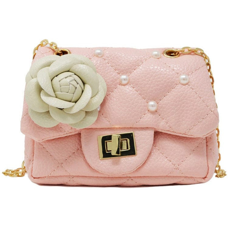 Zomi Gem Trend Accessories Quilted Flower Bag - Pink